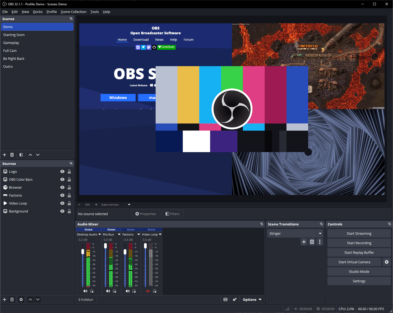OBS Studio Interface